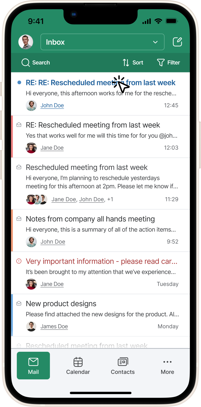 Click to open full view of mailbox item.